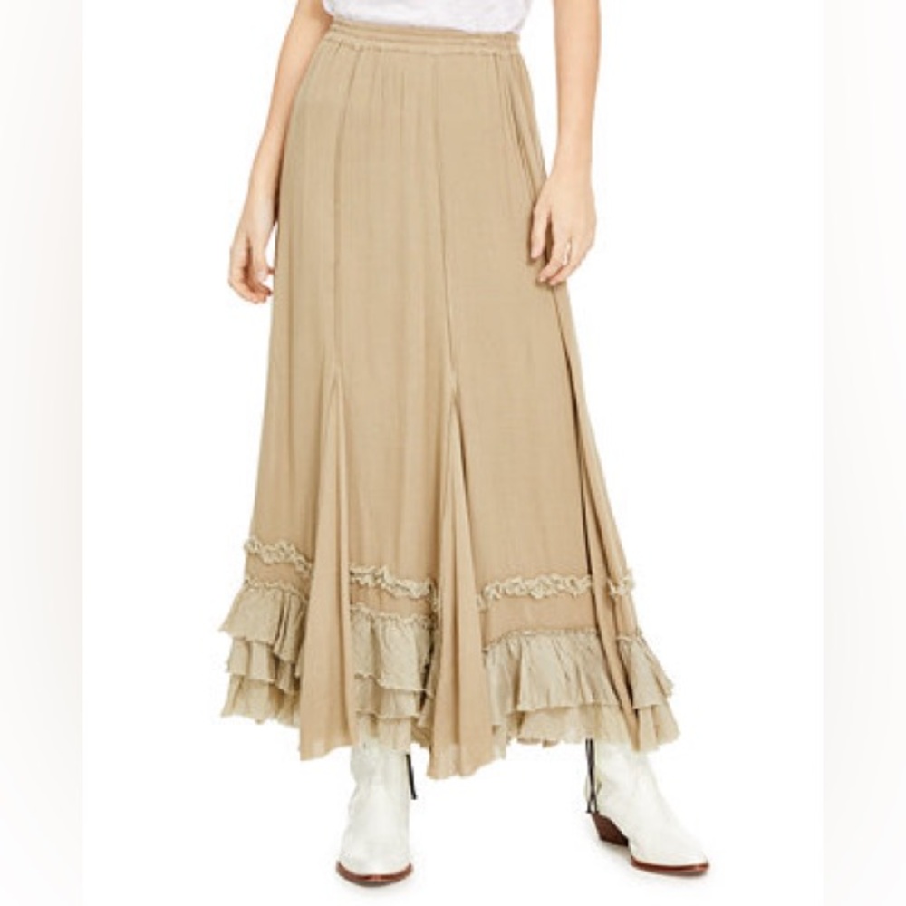Free People Cypress Maxi Skirt – Size Small festival western boho cowgirl #53